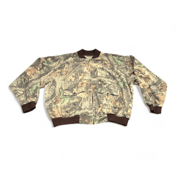Vintage Camouflage Jacket Adult EXTRA LARGE Spartan Outdoor Advantage Timber 90s - Picture 1 of 7